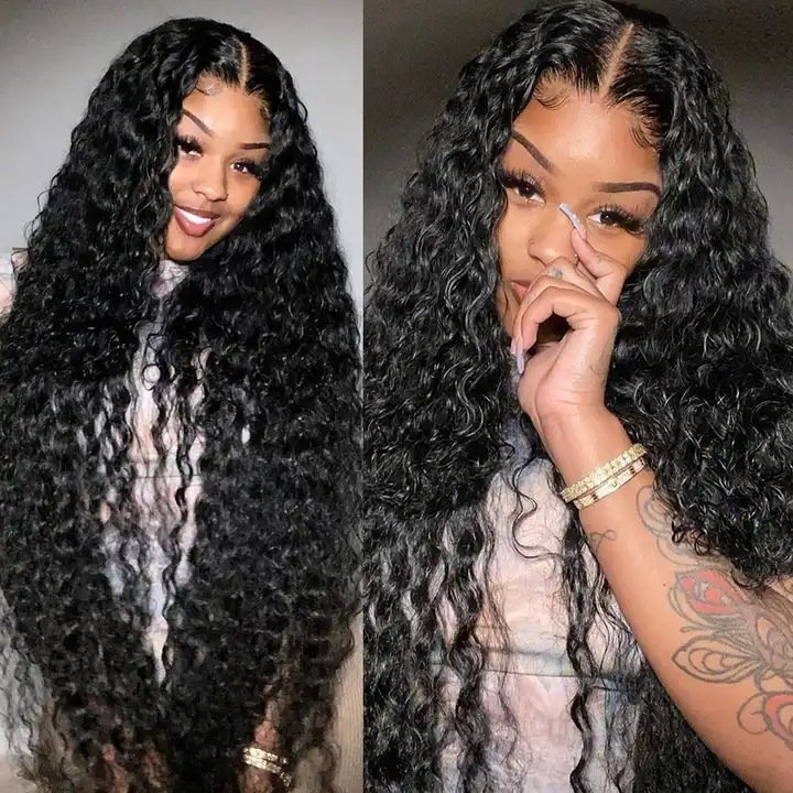 Water Wave Human Hair 13×4 Lace Front Wig - Image 3