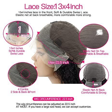 Water Wave Human Hair 13×4 Lace Front Wig - Image 6