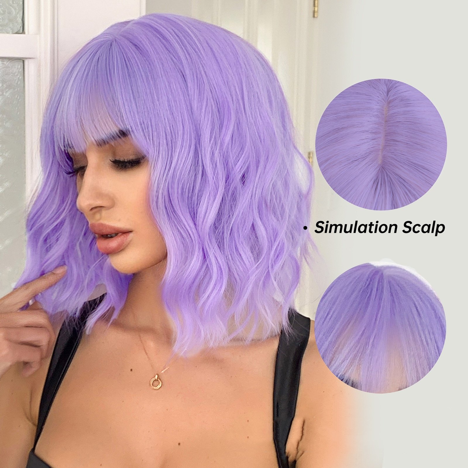 Curly Fringe Short Wig - Image 3