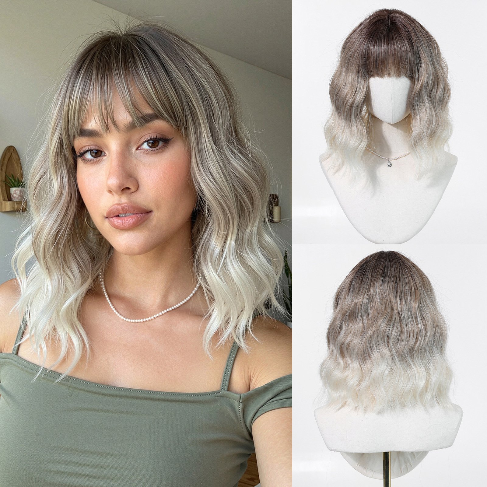 Curly Fringe Short Wig - Image 9