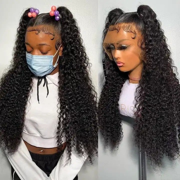 Water Wave Human Hair 13×4 Lace Front Wig - Image 2