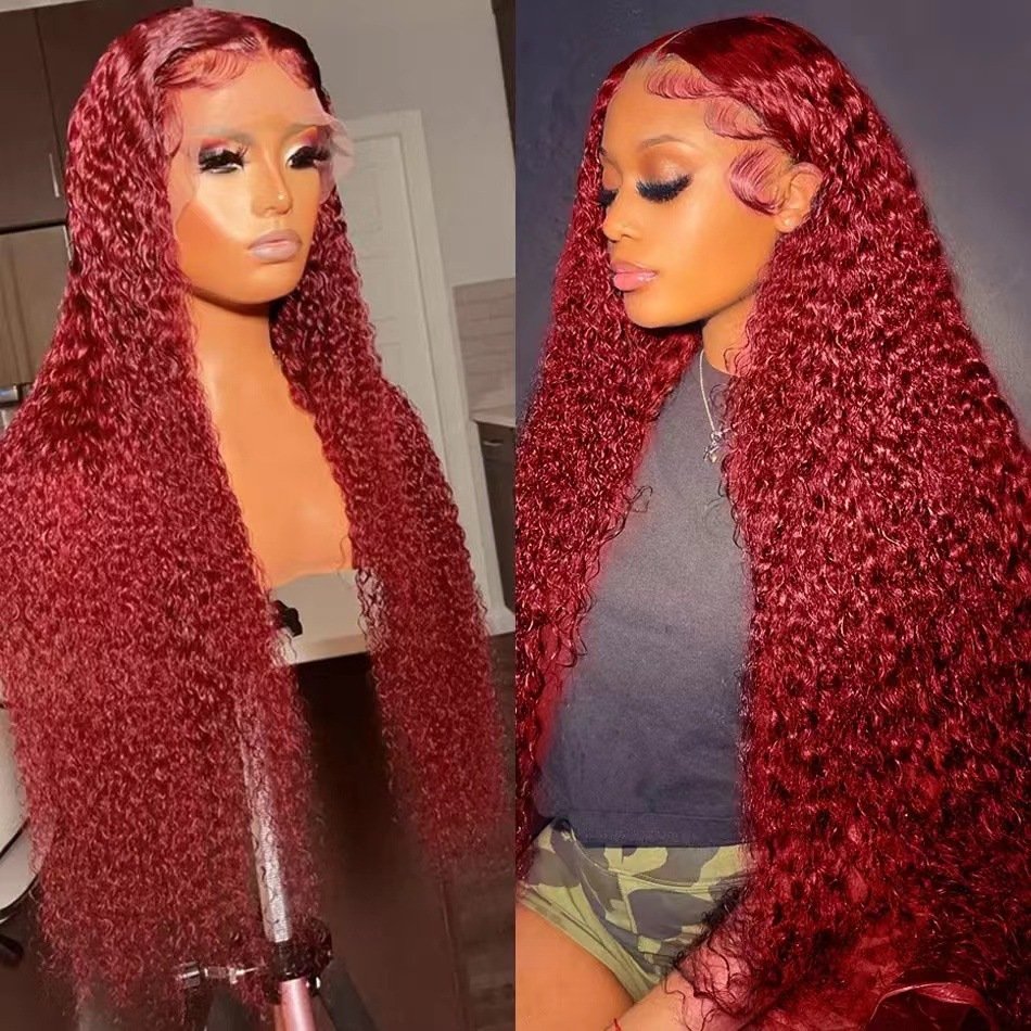 Burgundy Lace Front Wig - Image 4