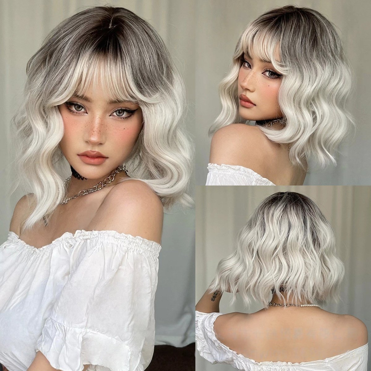 Curly Fringe Short Wig - Image 10