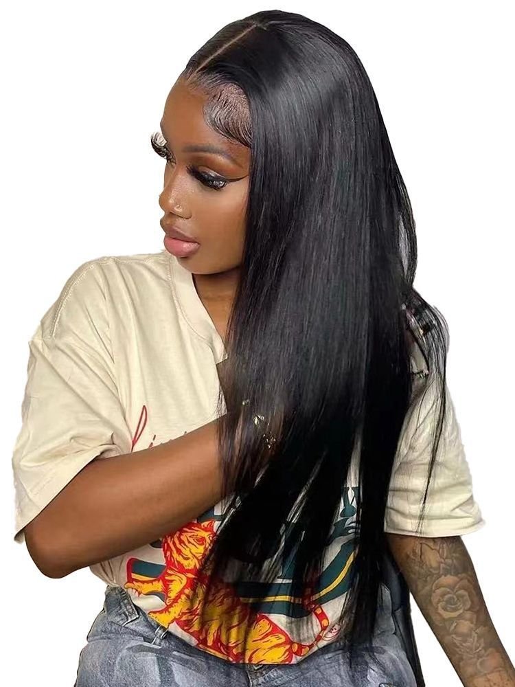 Jet Black Straight T-Part Lace Wig - Image 6