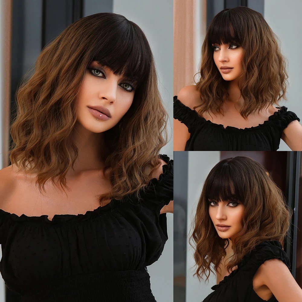Curly Fringe Short Wig - Image 5